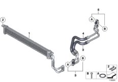 Маслян.радиатор/трубопр.масл.радиатора для BMW RR2 Drophead N73 (схема запасных частей)