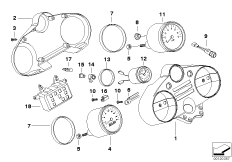 Детали комбинации приборов для MOTO 59C2 R 1200 Montauk 03 (0309,0319) 0 (схема запасных частей)