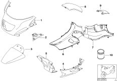 Окрашенные детали 739 canyon-rot для BMW 89V3 K 1200 LT 99 (0545,0555) 0 (схема запасных частей)