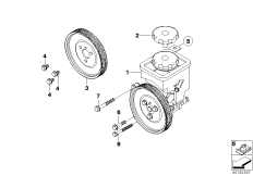Насос гидроусилителя рулевого управления для BMW E61 530d M57N2 (схема запасных частей)