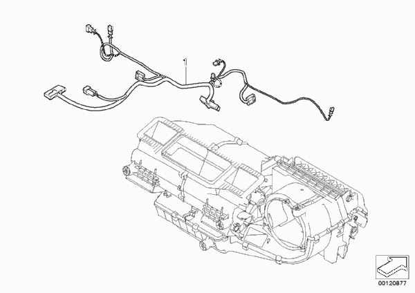 Пучок проводов отопителя/кондиционера для BMW E85 Z4 2.5i M54 (схема запчастей)