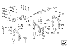 S5D...Z внутренние детали переключения для BMW E46 318d M47N (схема запасных частей)