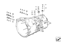 GS5-39DZ Внутрен.элементы механизма ПП для BMW E46 330xd M57 (схема запасных частей)