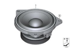 Детали HIFI в панели приборов для BMW RR2N Drophead N73 (схема запасных частей)