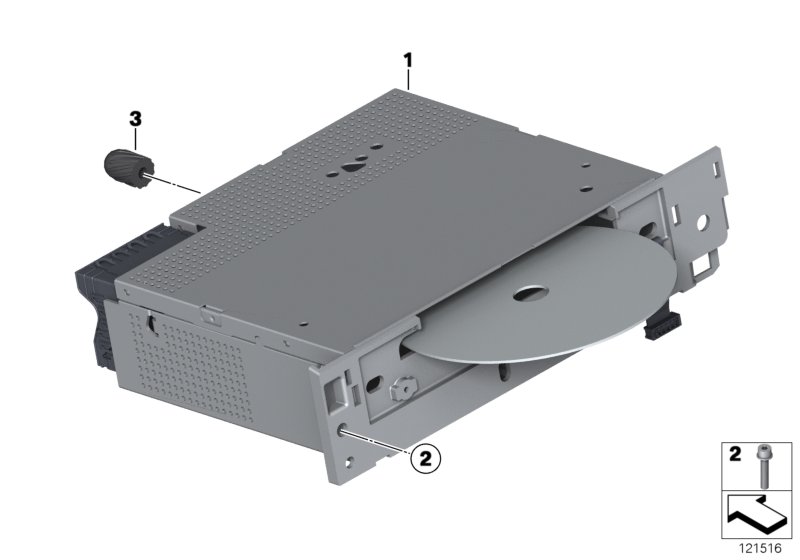 Контроллер аудиосистемы CD для ROLLS-ROYCE RR1 Phantom N73 (схема запчастей)