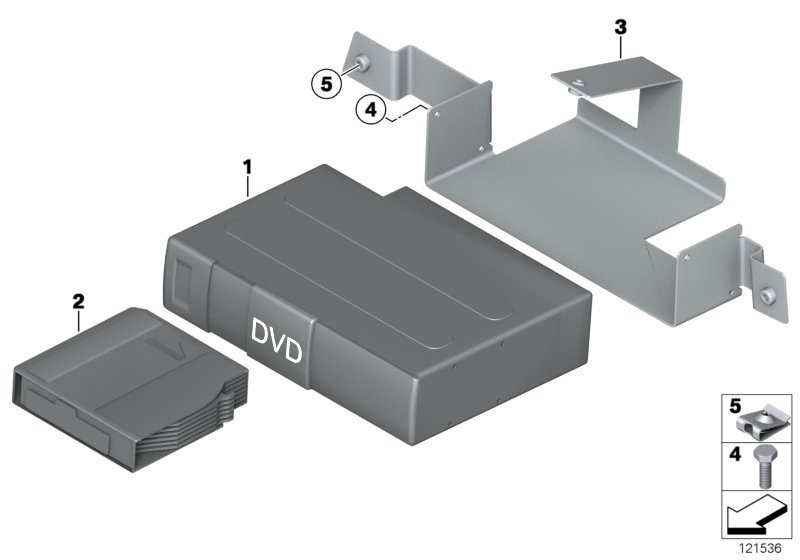 DVD-чейнджер для ROLLS-ROYCE RR1 Phantom N73 (схема запчастей)