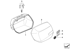 Чемодан System для BMW K41 K 1200 GT 01 (0548,0558) 0 (схема запасных частей)