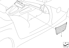 Дооснащение сеткой в пространстве д.ног для BMW E85 Z4 M3.2 S54 (схема запасных частей)