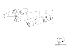 Накладка выпускной трубы для MOTO K30 R 1200 CL (0442,0496) 0 (схема запасных частей)