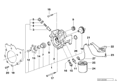 Водяная помпа/масляный насос/масл.фильтр для BMW K41 K 1200 RS 01 (0547,0557) 0 (схема запасных частей)