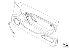 Накладка ручки двери Individual для BMW E46 325ti M54 (схема запасных частей)