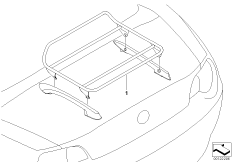 Корзина для багажа для BMW E85 Z4 M3.2 S54 (схема запасных частей)