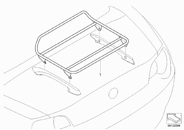 Корзина для багажа для BMW E85 Z4 2.0i N46 (схема запчастей)