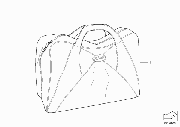 Внутренний карман для чемодана для BMW E85 Z4 M3.2 S54 (схема запчастей)