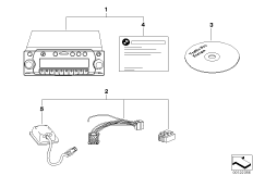 Зап.части д.системы радионавигации для BMW E46 316ti N45 (схема запасных частей)