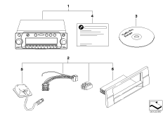 Зап.части д.системы радионавигации для BMW E39 520d M47 (схема запасных частей)