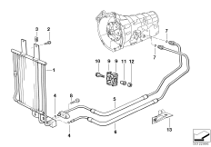 Воздушное охлаждение трансмис.масла для BMW E36 318i M40 (схема запасных частей)