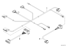 Соединит. кабель автомобильного телефона для BMW E53 X5 4.4i M62 (схема запасных частей)
