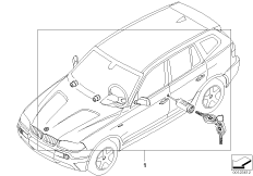 одновременное запирание для BMW E83N X3 3.0d M57N2 (схема запасных частей)