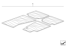 Ножные коврики City для BMW E66 730Ld M57N2 (схема запасных частей)