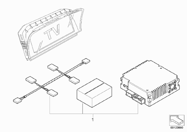Комплект дооснащения системы ТВ для BMW E65 735i N62 (схема запчастей)
