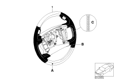 Индивид.многофункц.рулевое колесо с НПБ для BMW E66 760Li N73 (схема запасных частей)