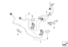 Клапан вентиляции топливного бака для BMW E65 760i N73 (схема запасных частей)