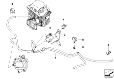 Вакуумный трубопр.заслонки добавочн.возд для BMW E65 760i N73 (схема запасных частей)