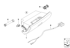Дооснащение перчаточным ящиком для BMW R50 One D W17 (схема запасных частей)