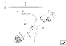 Провод стартера для BMW R50 One D W17 (схема запасных частей)