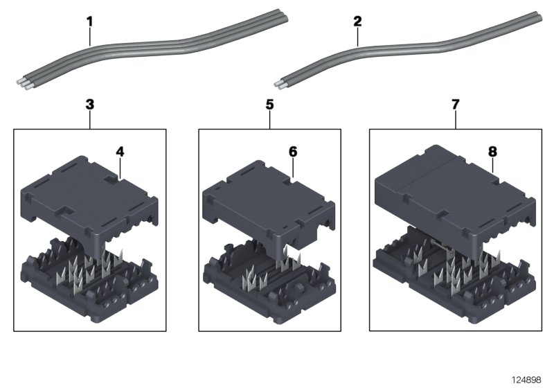 Детали для ремонта плоского кабеля для BMW RR1 Phantom N73 (схема запчастей)