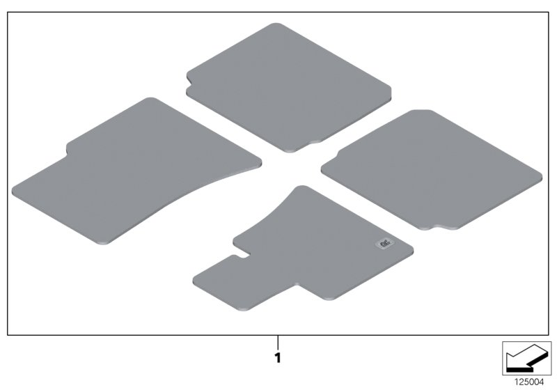 Набор ковриков, мутон для ROLLS-ROYCE RR2 Drophead N73 (схема запчастей)