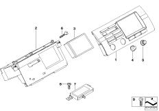 Бортовой монитор/ усилитель ТВ для BMW E53 X5 4.4i N62 (схема запасных частей)