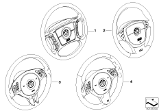 К-т доосн.многофункц. рулевым колесом для BMW E39 520i M52 (схема запасных частей)