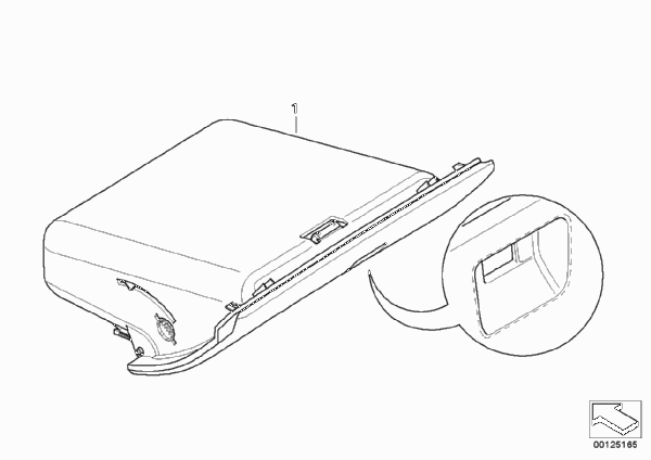 Индивидуальный дверной карман кожа для BMW E46 318i N46 (схема запчастей)