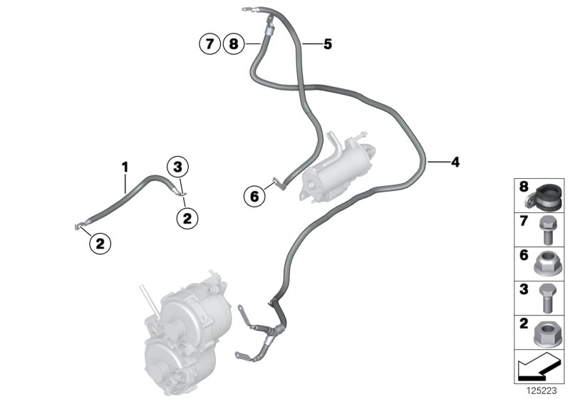 Провод батареи/провод стартера для BMW RR3 Coupé N73 (схема запчастей)