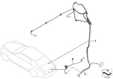 Жгут проводов багажника для BMW RR1N Phantom EWB N73 (схема запасных частей)