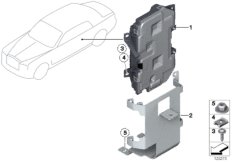 Задний MMI в сборе для BMW RR1 Phantom EWB N73 (схема запасных частей)