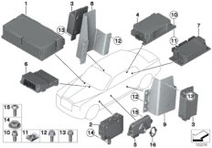 Электрические детали НПБ для ROLLS-ROYCE RR1N Phantom N73 (схема запасных частей)