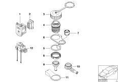 Штекер диагностического разъема для BMW E46 330Cd M57N (схема запасных частей)