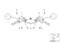 Комбинированный выключатель на руле для BMW K41 K 1200 GT 01 (0548,0558) 0 (схема запасных частей)