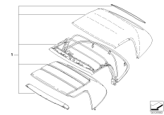 Инд.складной верх с э/гидравлич.приводом для BMW E52 Z8 S62 (схема запасных частей)
