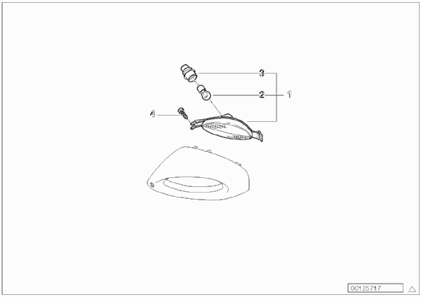 Фонарь указателя поворота Пд для BMW K30 R 1200 CL (0442,0496) 0 (схема запчастей)