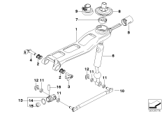Механизм переключения передач МКПП для BMW E63N 630i N53 (схема запасных частей)
