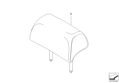 Инд.подголовник базового сиденья Зд для BMW E66 760Li N73 (схема запасных частей)