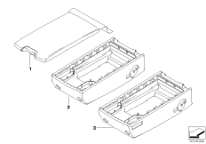 Задний базовый подлокотник Individual для BMW E66 750Li N62N (схема запасных частей)