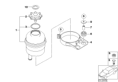 Масляный резервуар/детали для BMW E65 745i N62 (схема запасных частей)