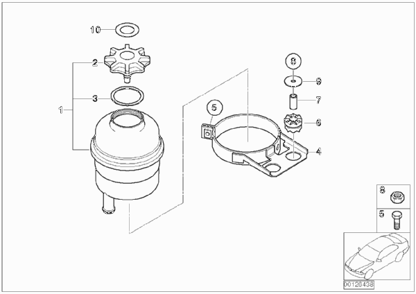 Масляный резервуар/детали для BMW E66 745Li N62 (схема запчастей)