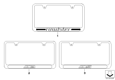 Stainless Steel License Plate Frame для BMW E85 Z4 2.5i M54 (схема запасных частей)