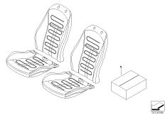 Комплект дооснащения обогрева сиденья Пд для BMW E83 X3 3.0d M57N (схема запасных частей)